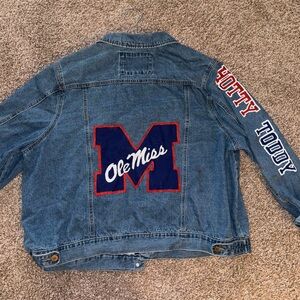 Hand painted Ole Miss jeans jacket.